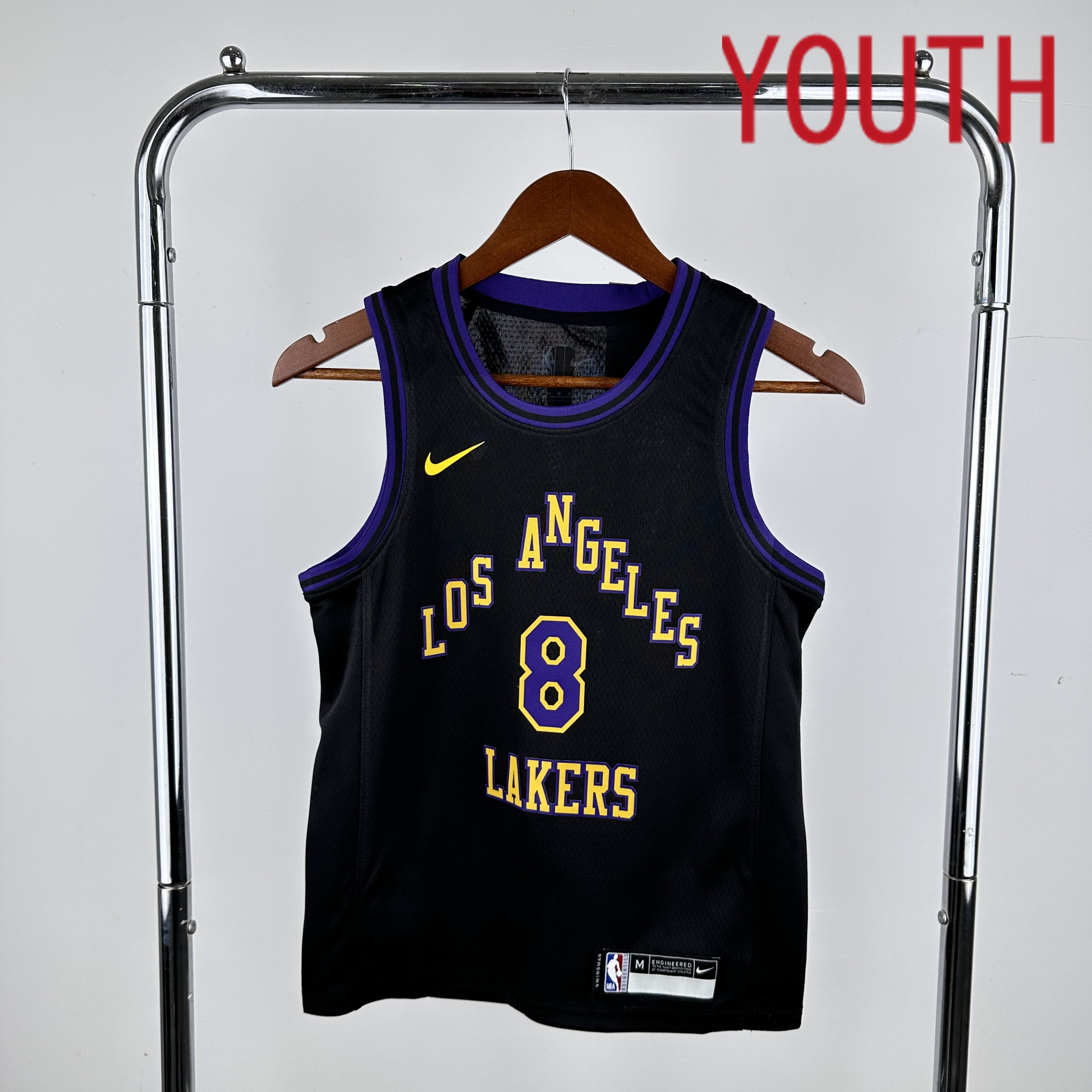 Youth Los Angeles Lakers #8 Bryant Black City Edition Nike 2024 NBA Jersey->youth nba jersey->Youth Jersey